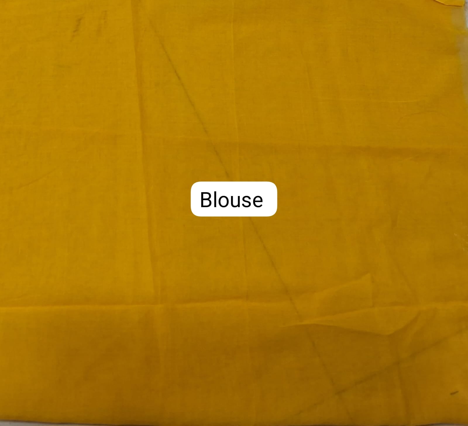 Mango Yellow Khadhi Mulmul Saree blouse
