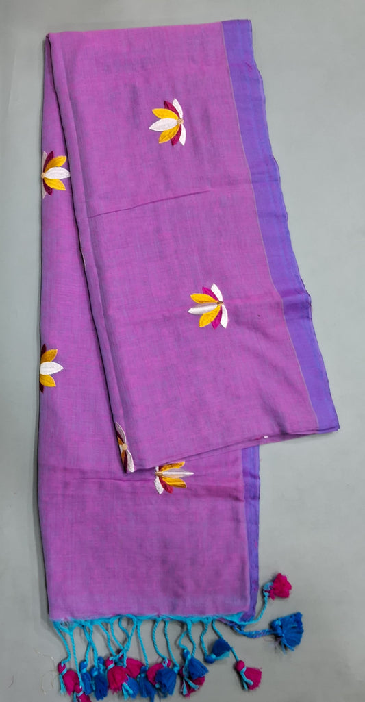 Raspberry Pink Khadhi Cotton Saree