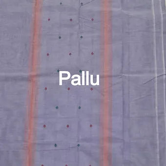 Lavender Kanchi Cotton Saree pallu