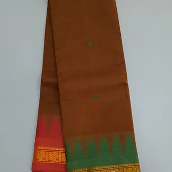 Brown Kanchi Cotton Saree