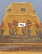 Mango Yellow Kanchi Cotton Saree Pallu