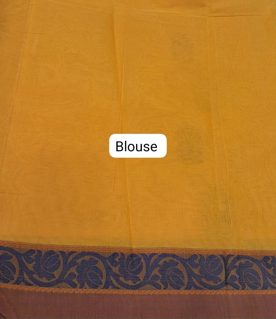 Mango Yellow Kanchi Cotton Saree Blouse