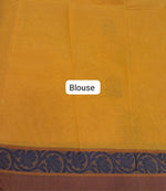 Mango Yellow Kanchi Cotton Saree Blouse