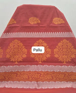 Brick Red Kanchi Cotton Saree Pallu