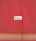 Brick Red Kanchi Cotton Saree Blouse