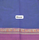 Ink Blue Kanchi Cotton Saree blouse