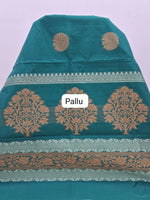Bottle Green Kanchi Cotton Saree Pallu