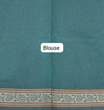 Bottle Green Kanchi Cotton Saree Blouse