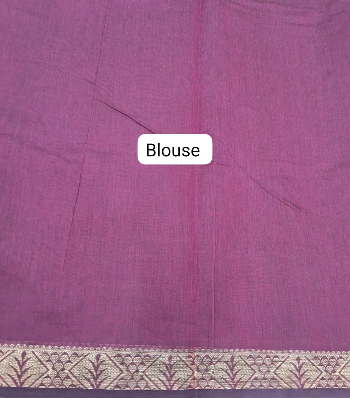 Maroon Kanchi Cotton Saree Blouse