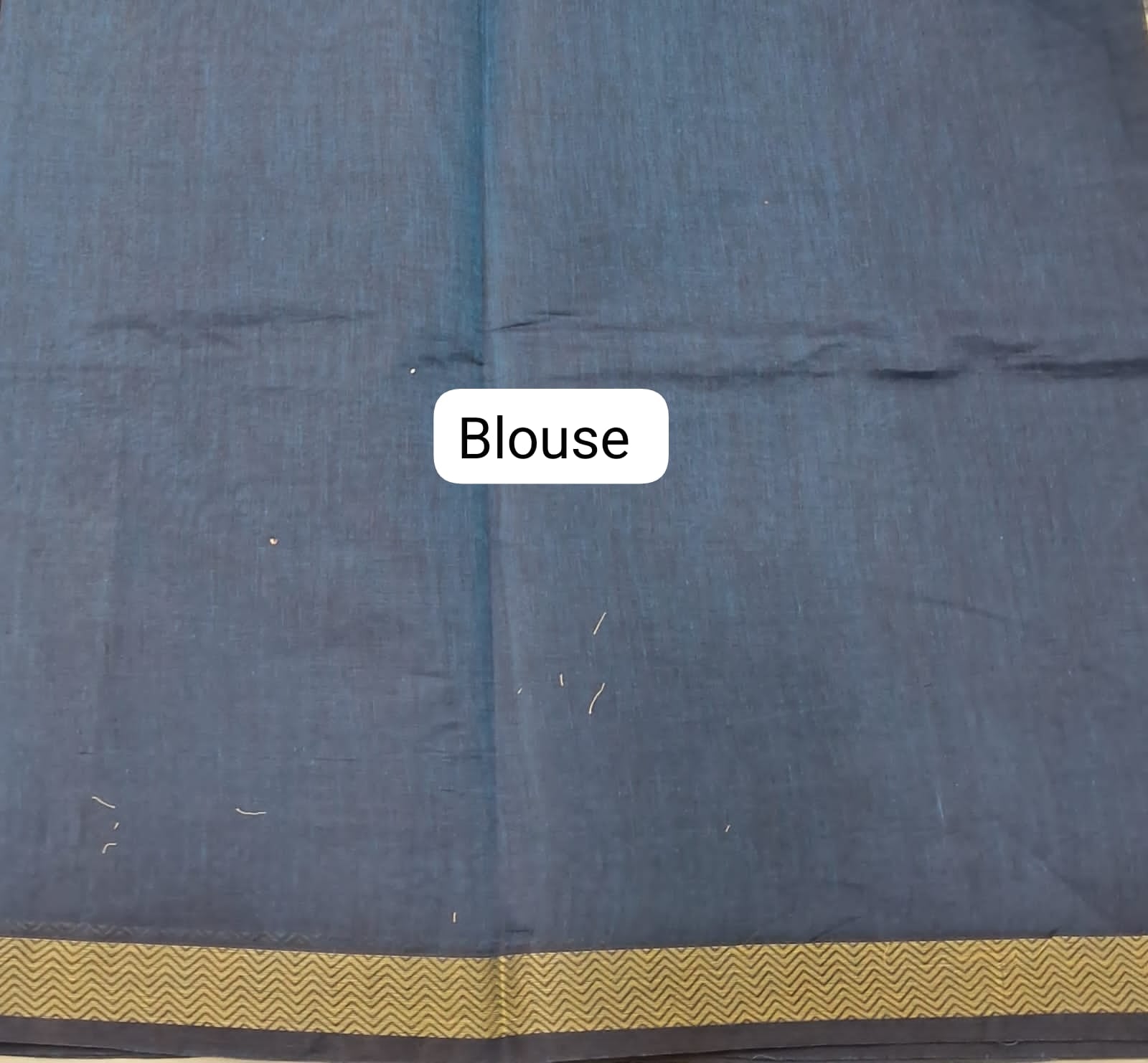 Blue Korvai Kanchi Cotton Saree blouse