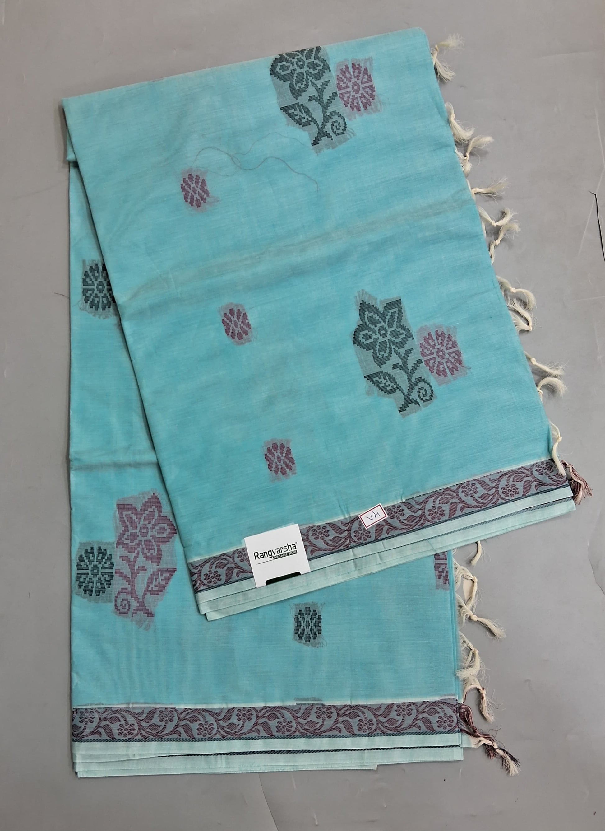 Sky Blue Korvai Kanchi Cotton Saree saree