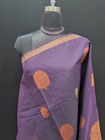 Purple Korvai Kanchi Cotton Saree 1