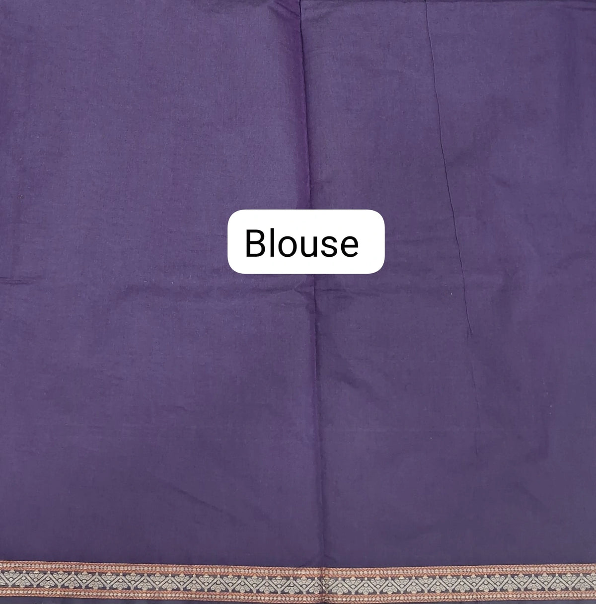 Purple Korvai Kanchi Cotton Saree blouse
