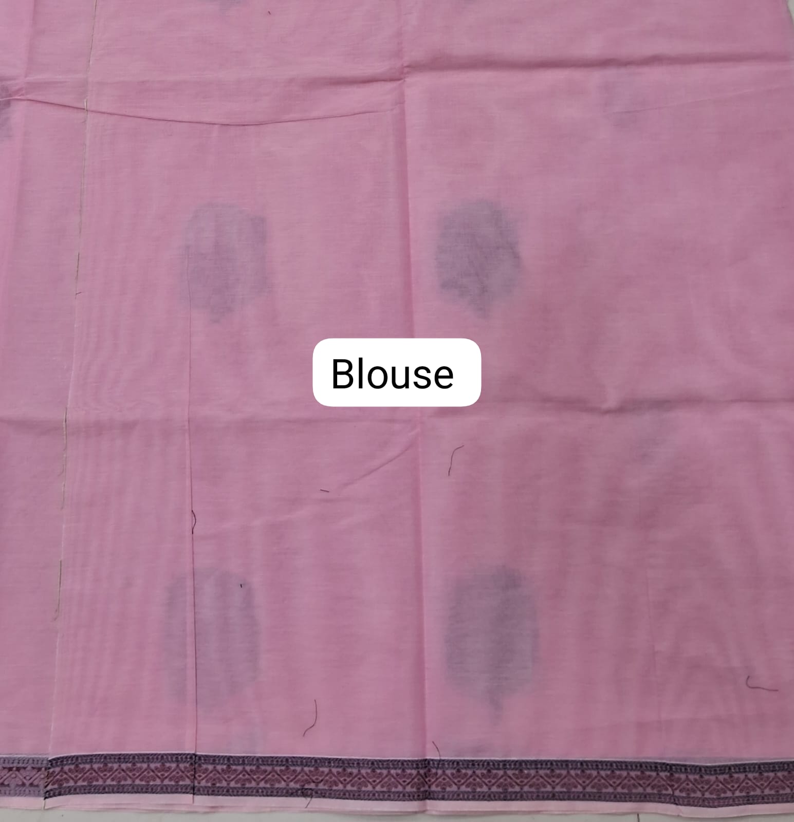 Pink Korvai Kanchi Cotton Saree blouse