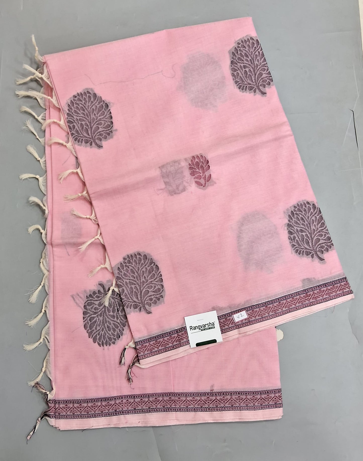 Pink Korvai Kanchi Cotton Saree