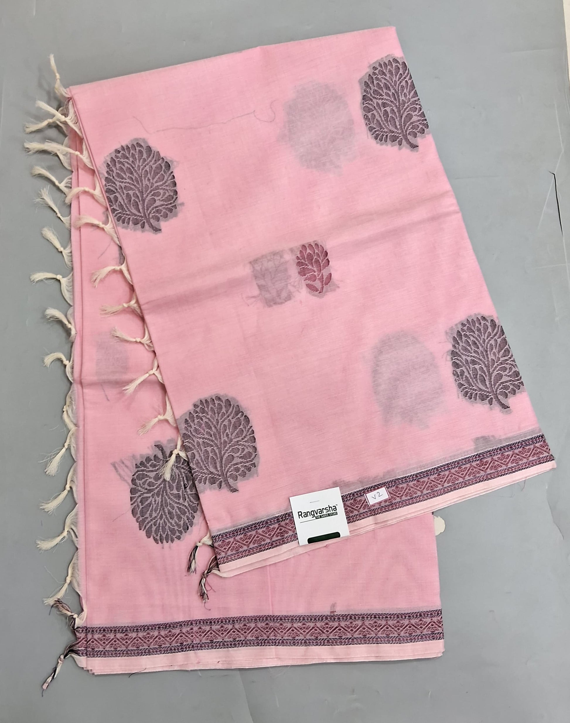 Pink Korvai Kanchi Cotton Saree