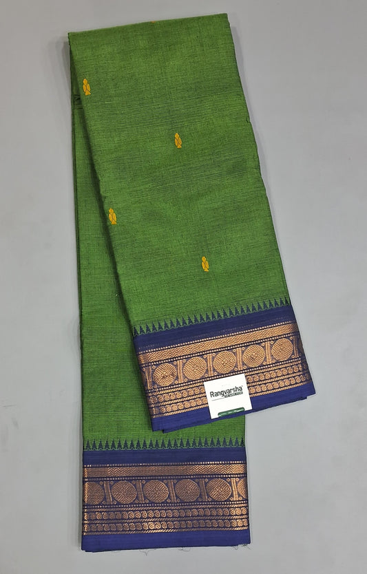 Leaf Green Kanchi Cotton Saree