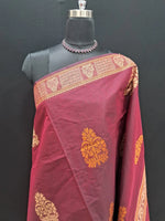 Festive Wear Maroon Korvai Kanchi Cotton Saree 1