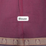 Festive Wear Maroon Korvai Kanchi Cotton Saree blouse