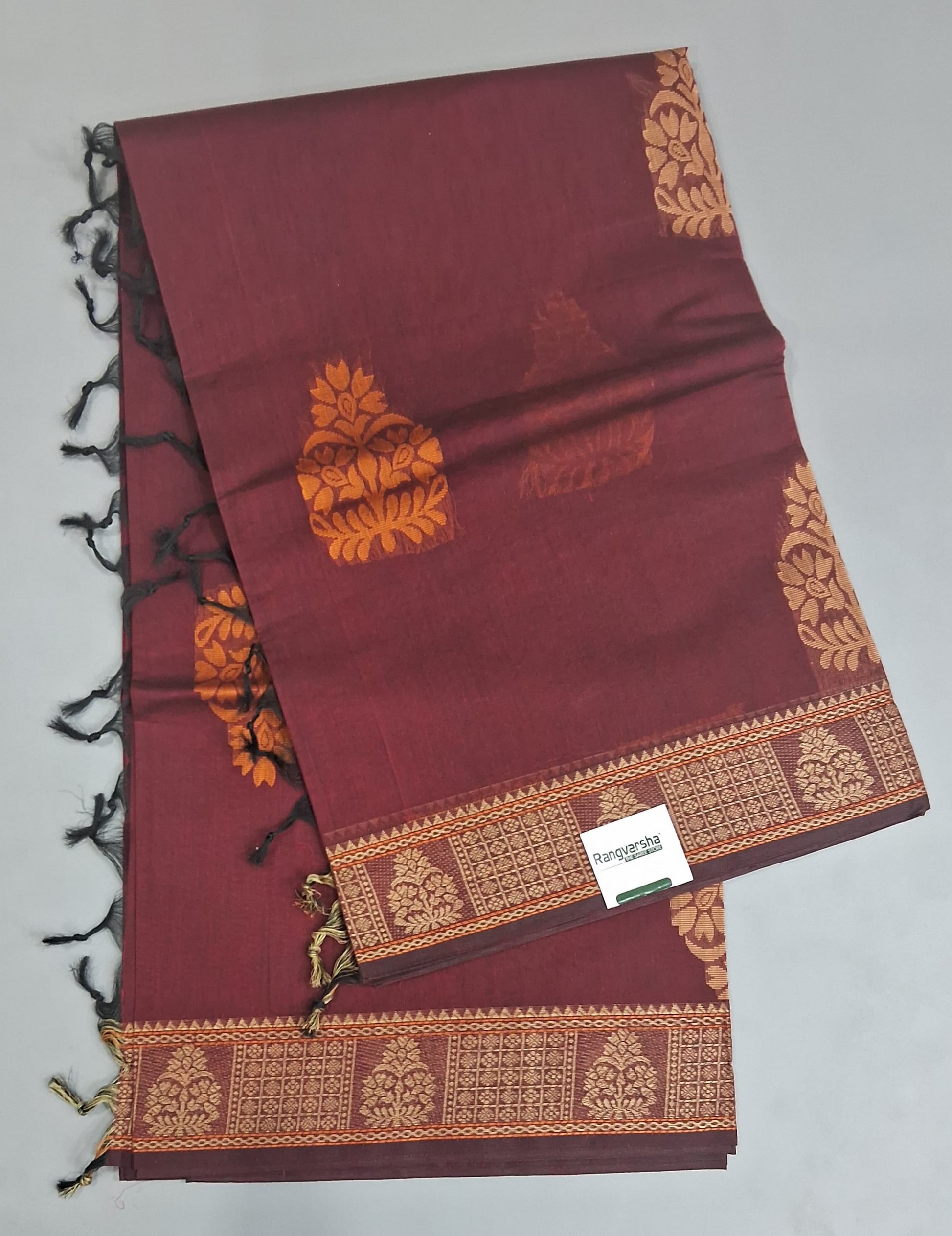 Regal Maroon Korvai Kanchi Saree