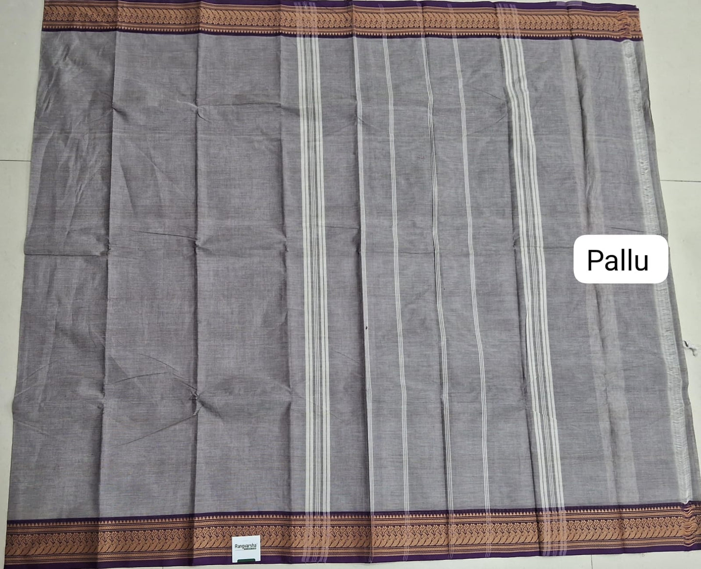 Sand Brown Kanchi cotton saree pallu