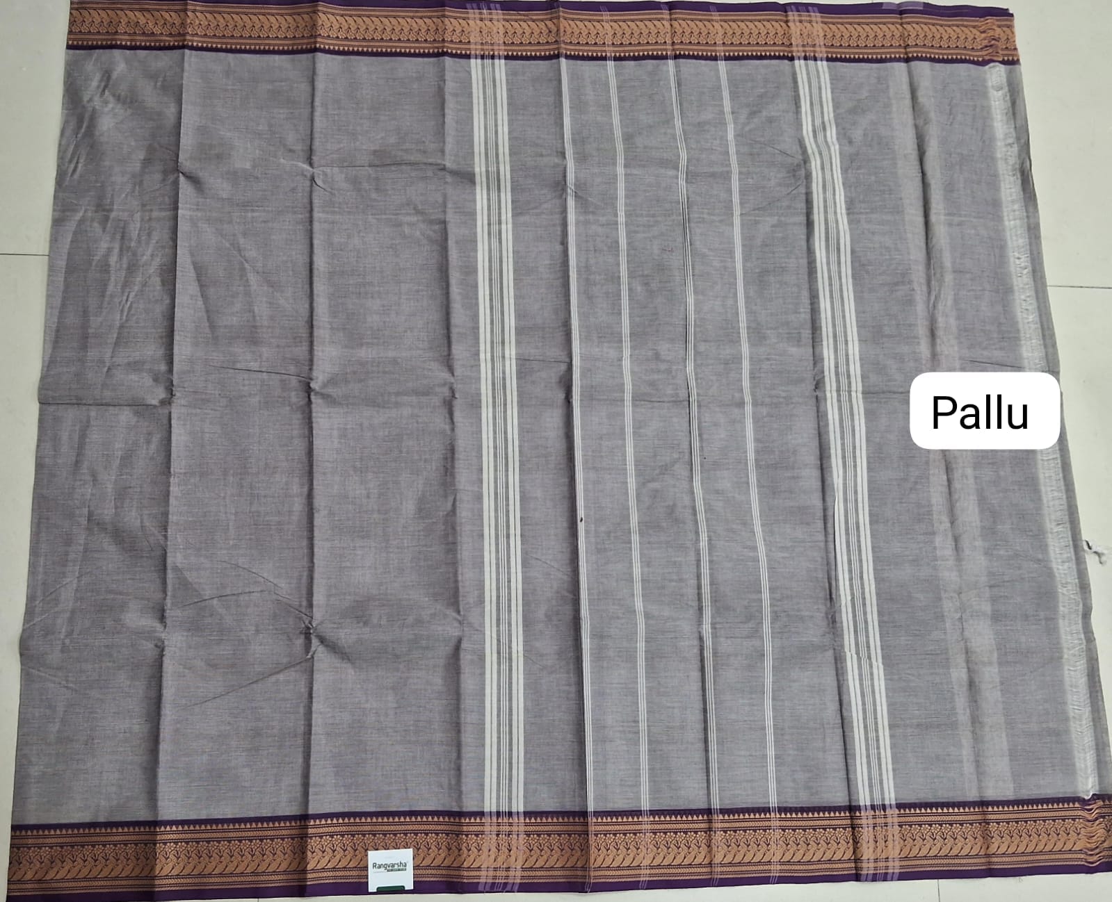 Sand Brown Kanchi cotton saree pallu