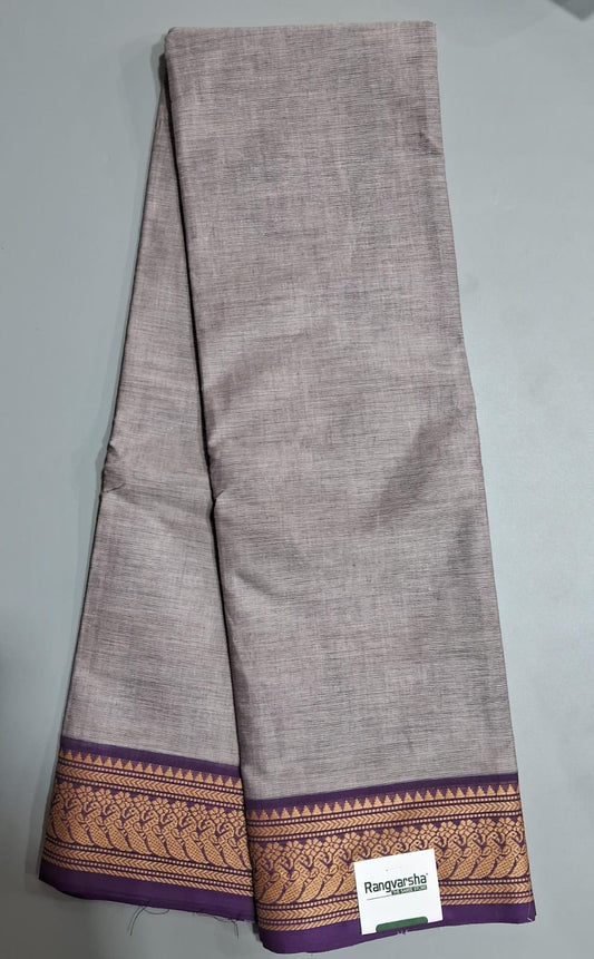 Sand Brown Kanchi cotton saree