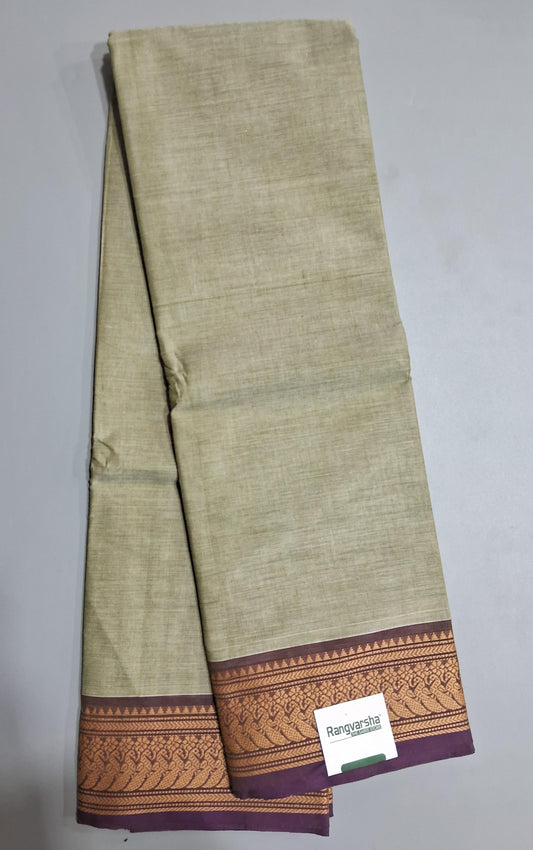 Beige Kanchi cotton saree