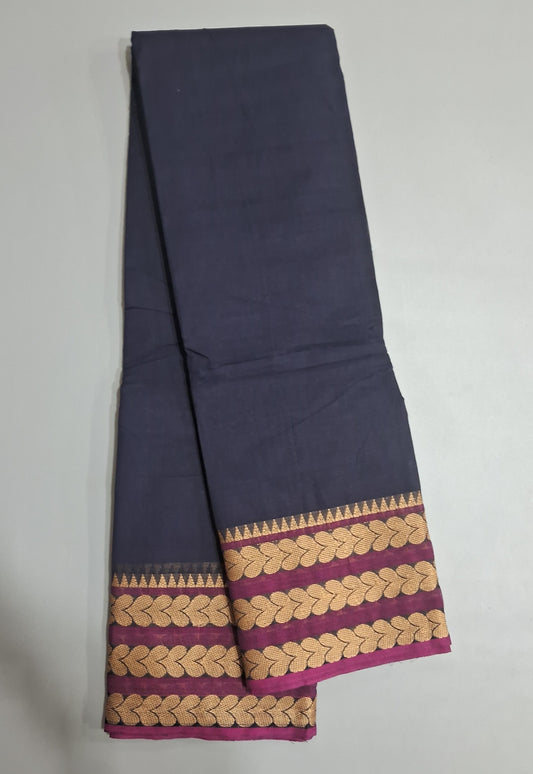Dark Blue Kanchi Cotton Saree
