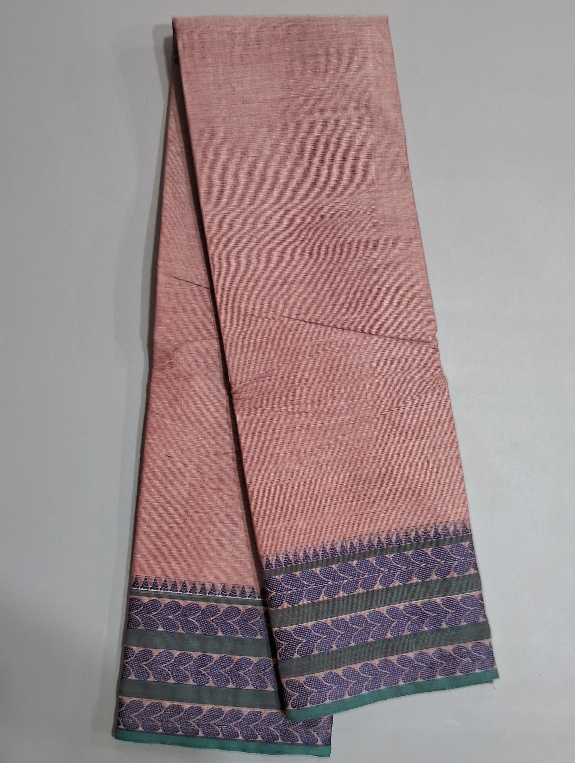 Taupe Brown Kanchi Cotton Saree