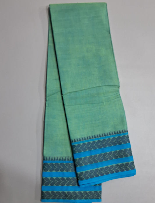 Marine Blue Kanchi Cotton Saree