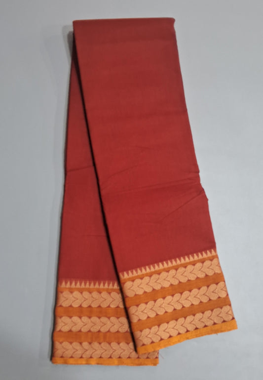 Maroon Kanchi Cotton Saree