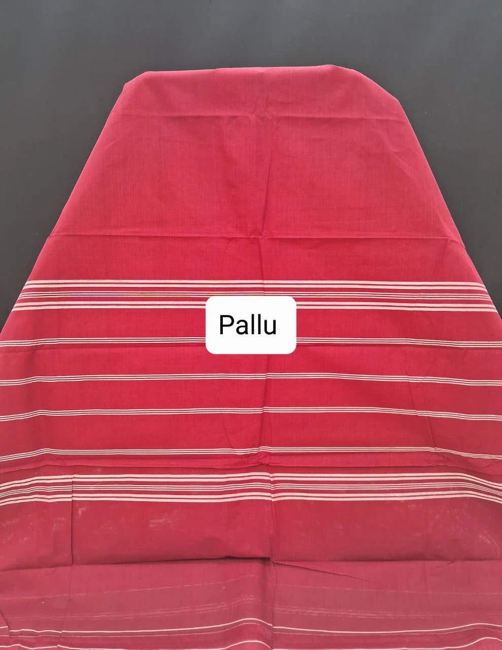 Regal Maroon Handloom Kanchi Cotton Saree Pallu