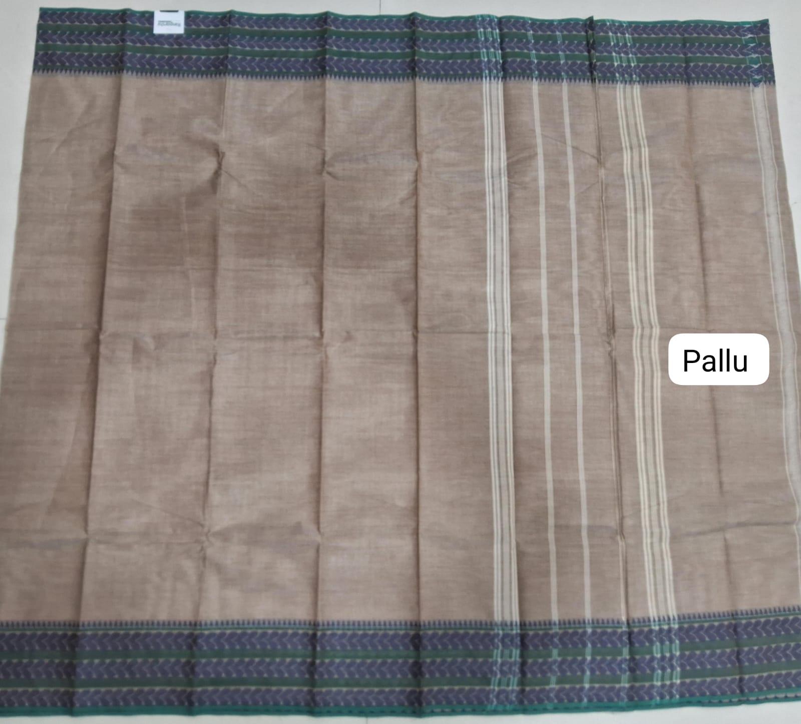 Sand Brown Kanchi Cotton Saree pallu