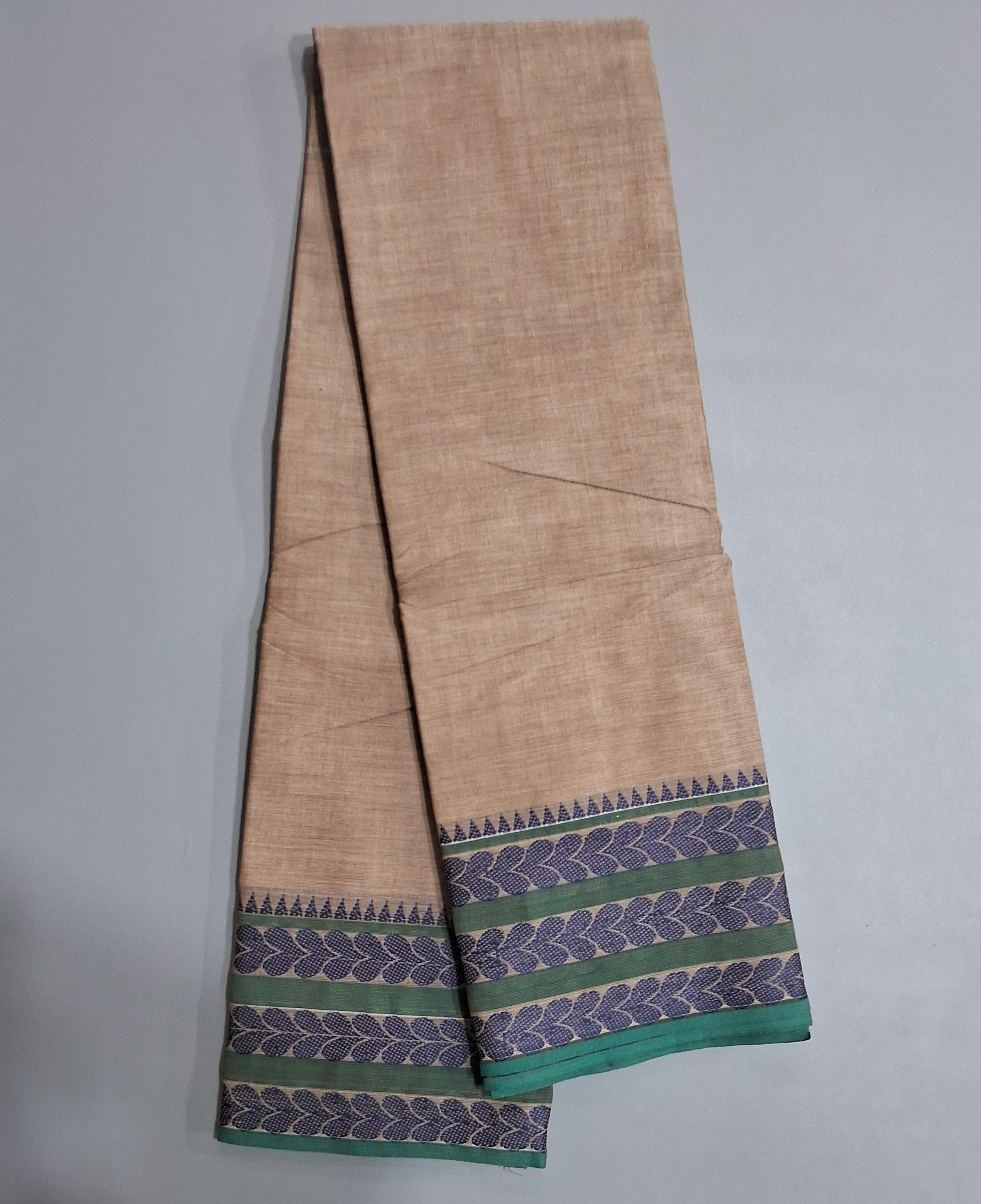 Sand Brown Kanchi Cotton Saree