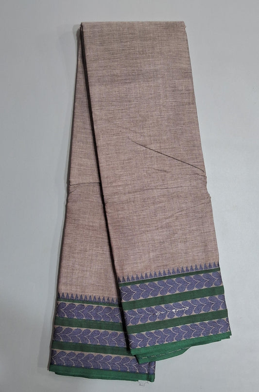 Earth Brown Kanchi Cotton Saree