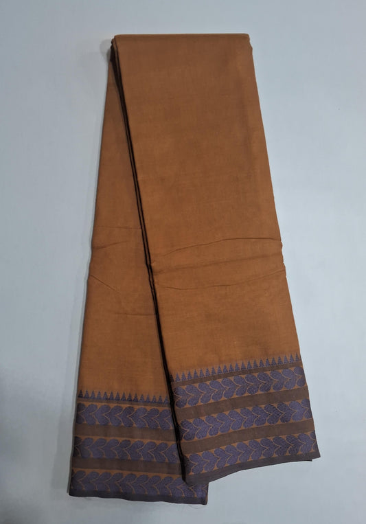 Dark Brown Kanchi Cotton Saree
