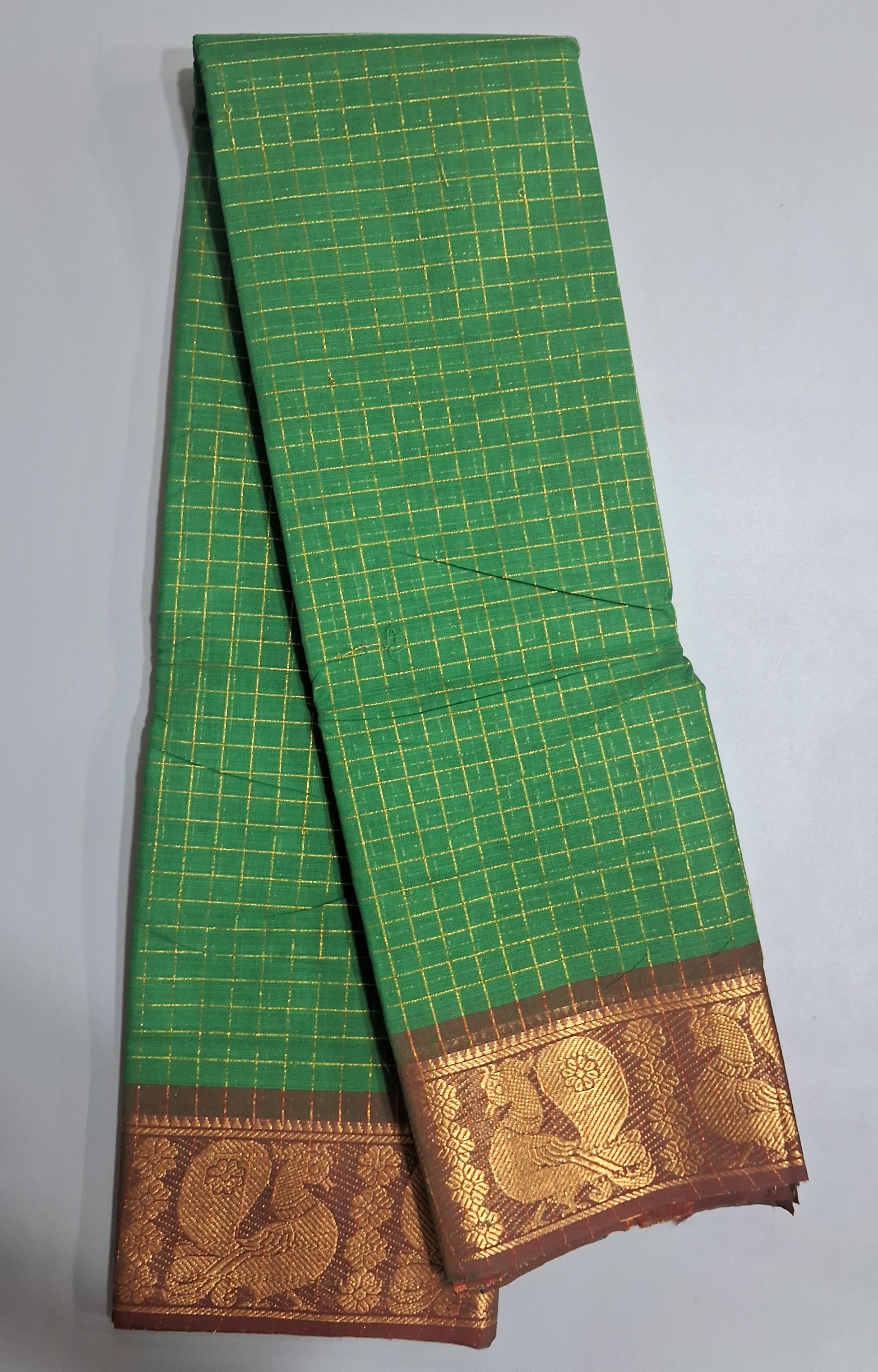 Green Kanchi Cotton Saree 