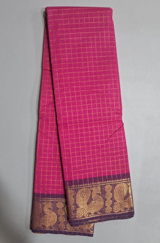 Pink Kanchi Cotton Saree