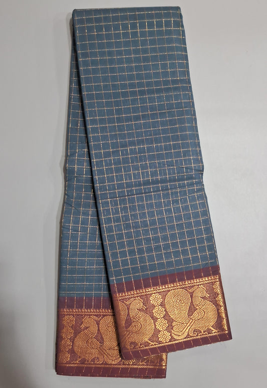 Grey Kanchi Cotton Saree