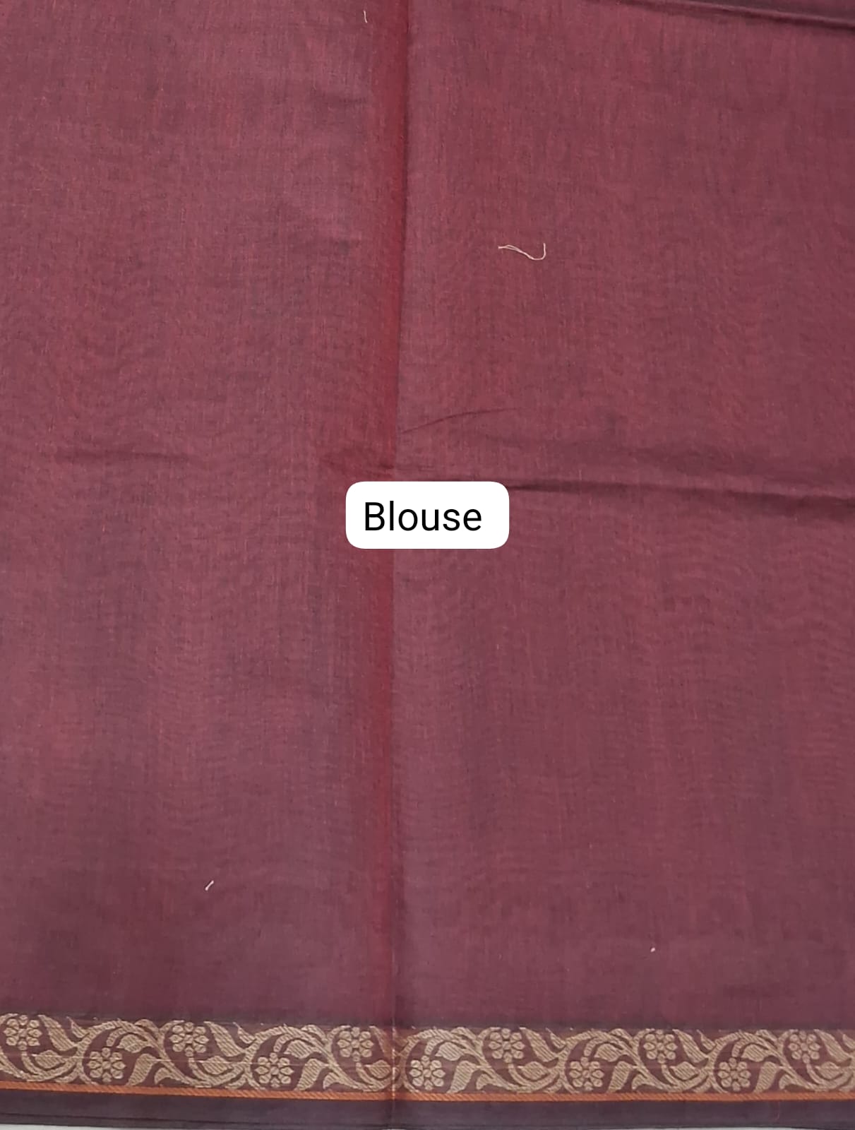 Brown Korvai Kanchi Cotton Saree blouse