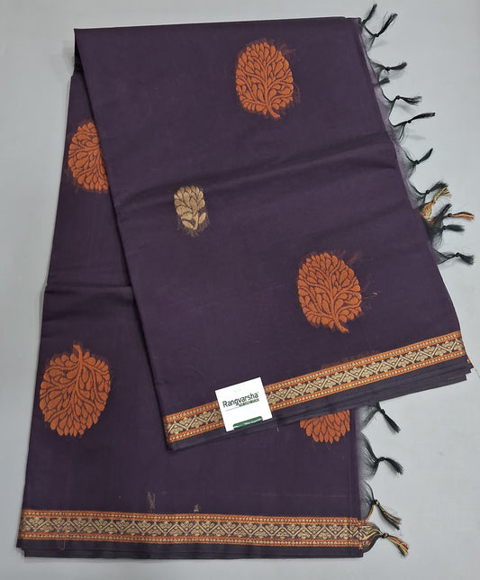 Dark Blue Kanchi Cotton Saree
