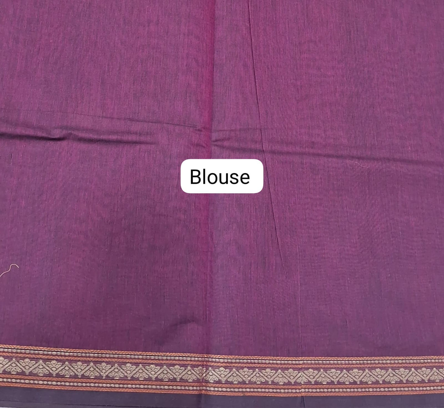 Deep Purple Kanchi Cotton Saree blouse
