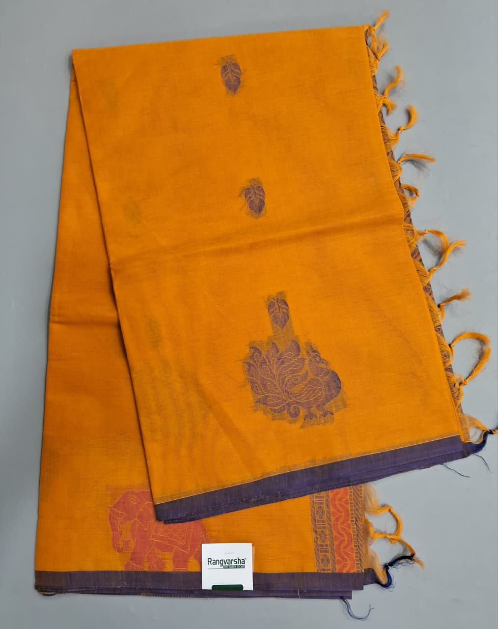 Mango Yellow Kanchi Cotton Saree