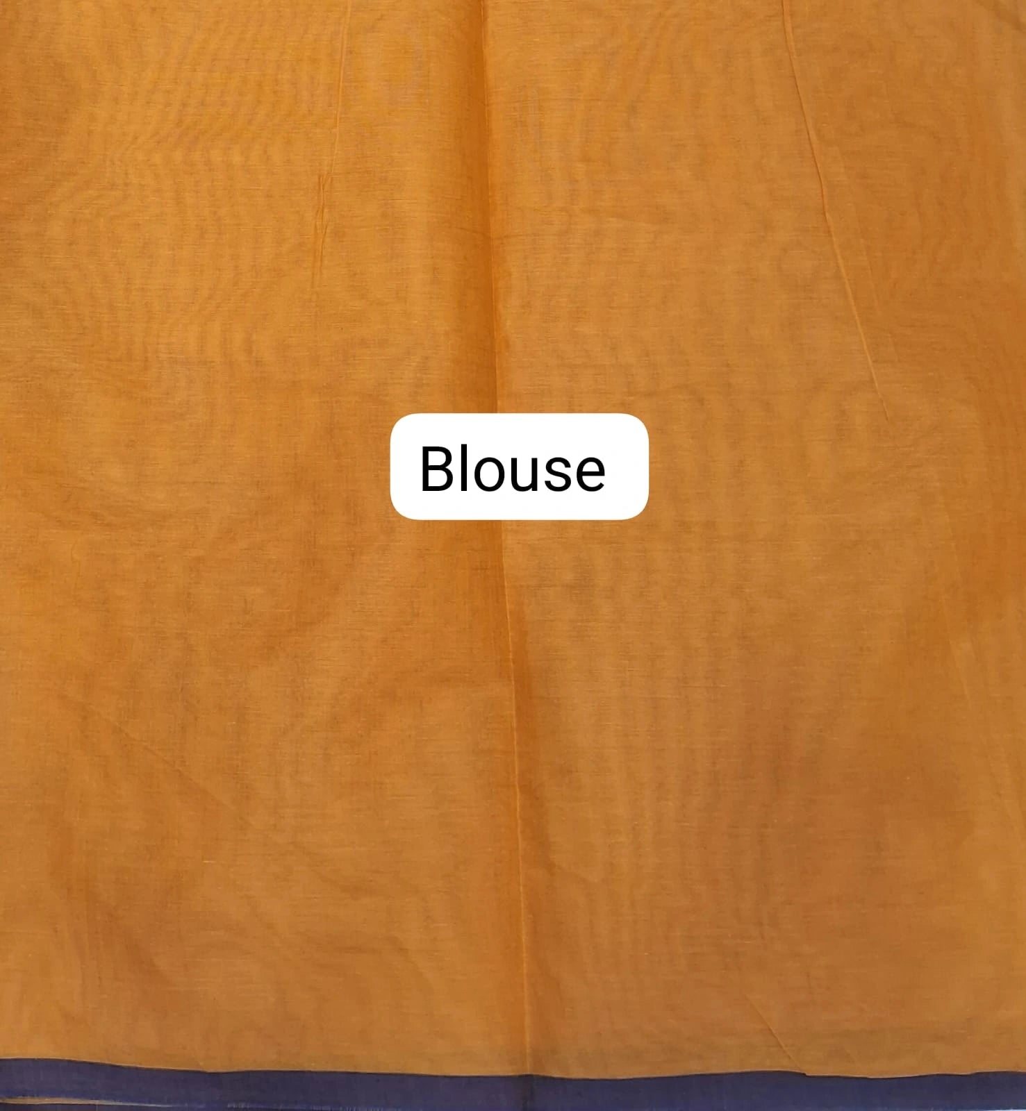 Sunlit Mango Kanchi Cotton Saree blouse