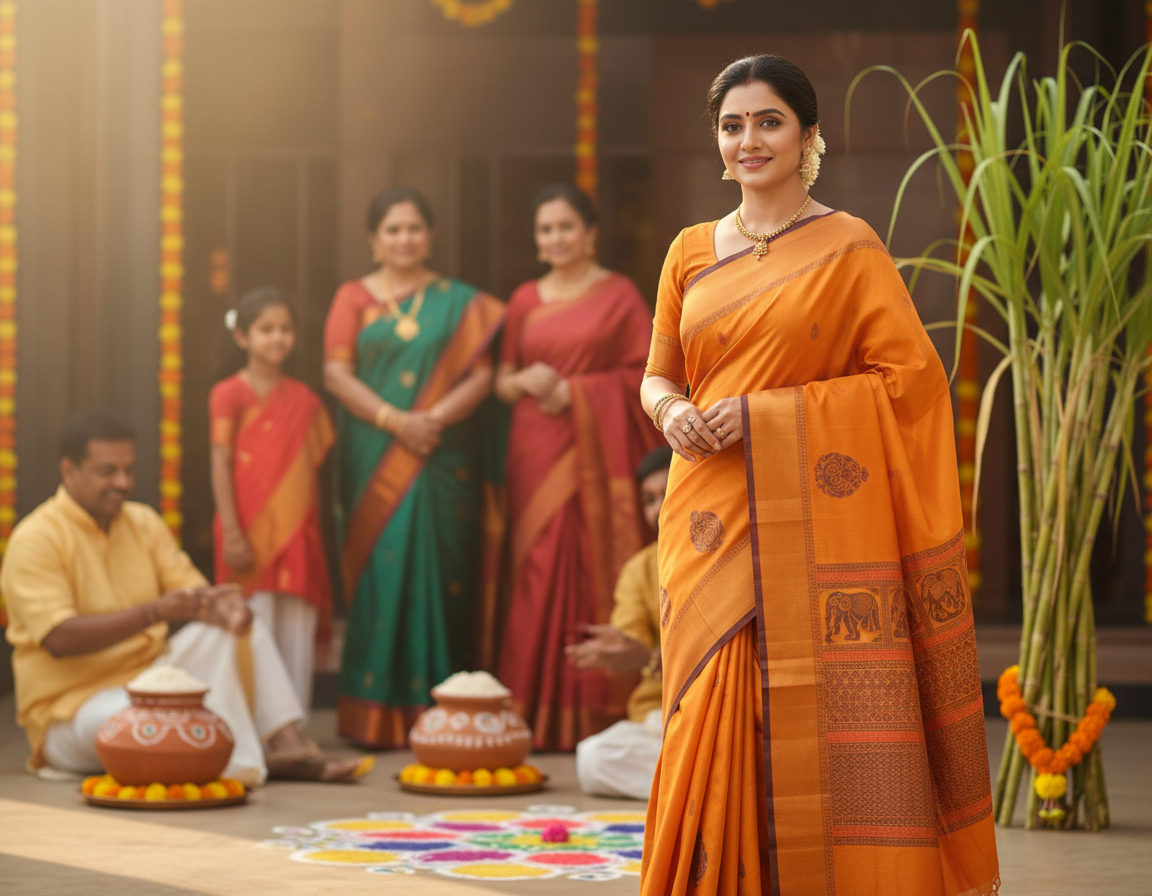 Mango Yellow Kanchi Cotton Saree 