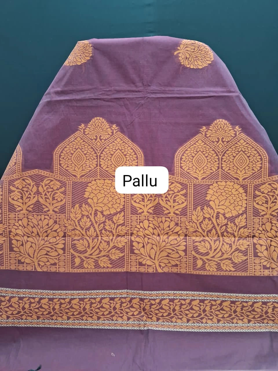 Dark Brown Lightweight Kanchi Cotton Saree pallu
