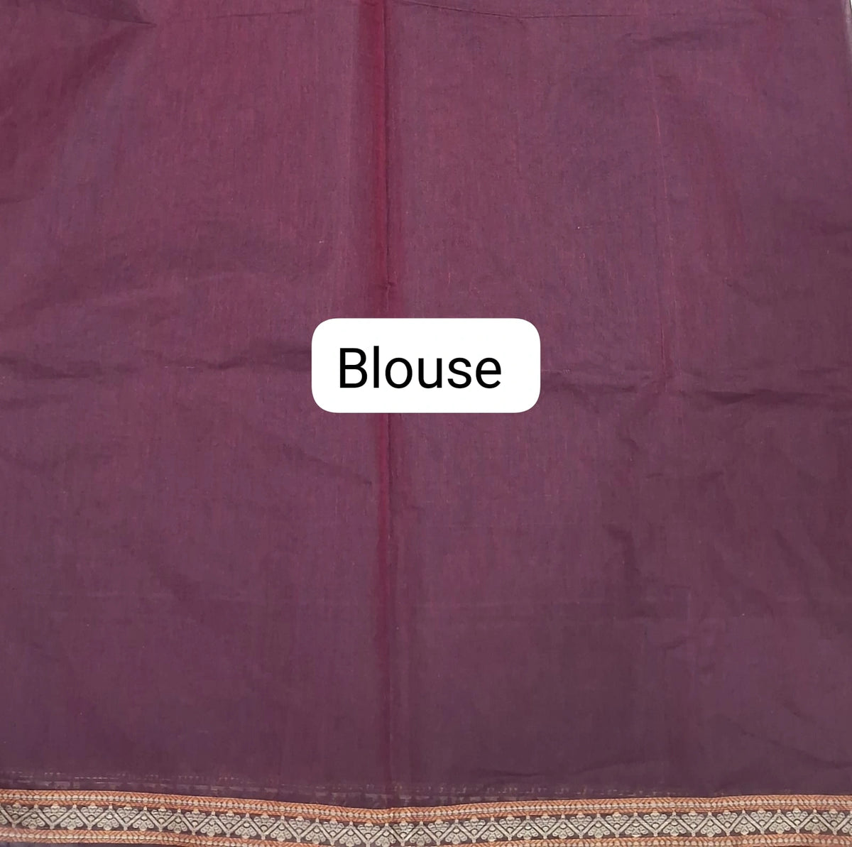 Dark Brown Lightweight Kanchi Cotton Saree blouse