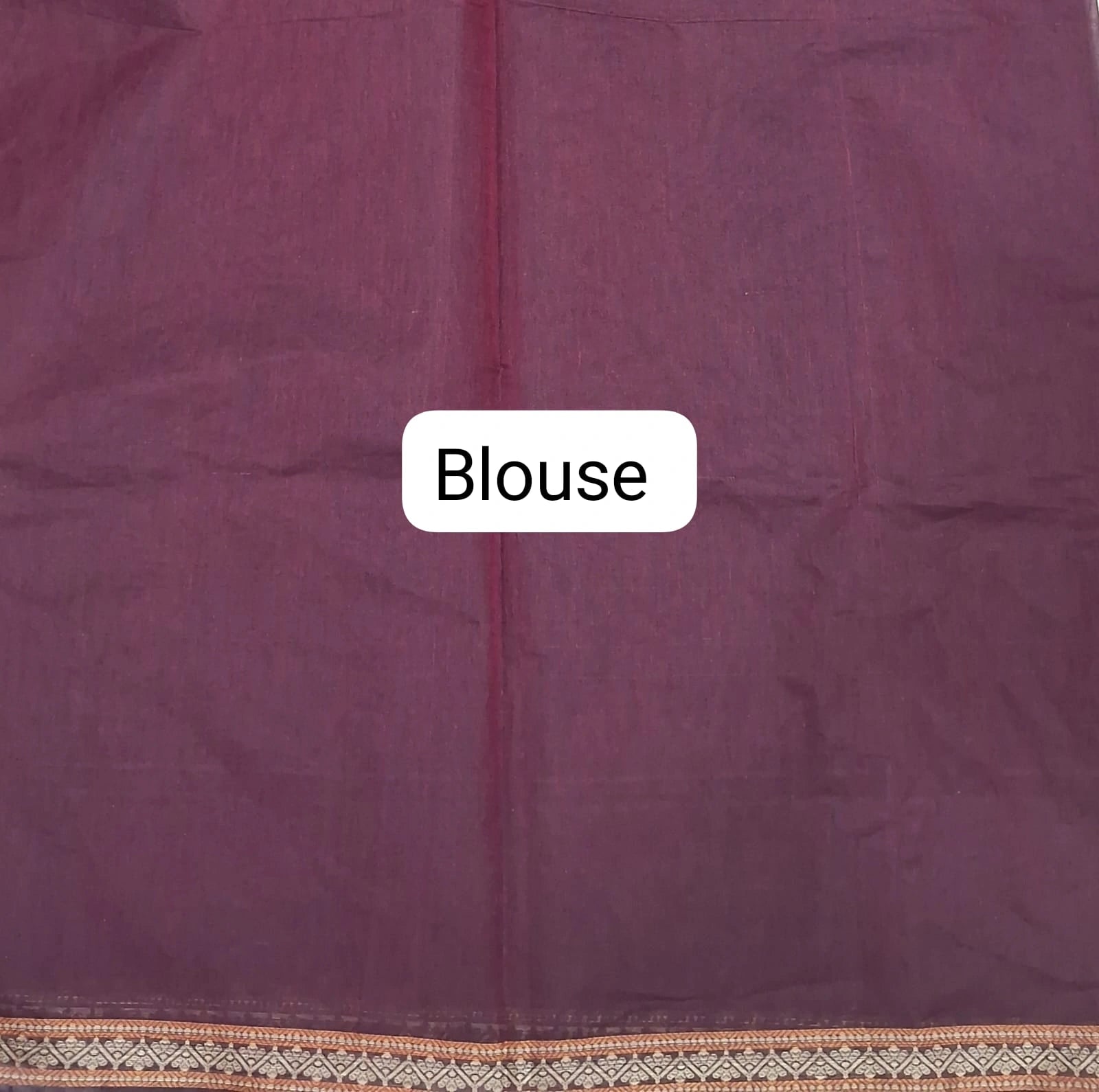 Dark Brown Lightweight Kanchi Cotton Saree blouse