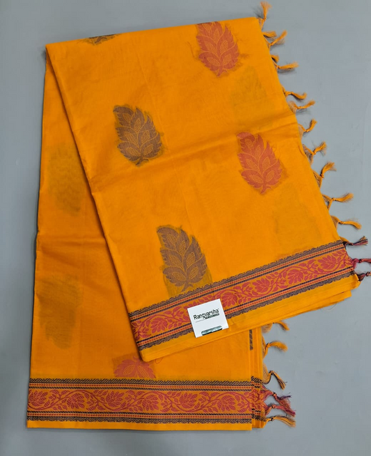 Mango Yellow Kanchi Cotton Saree